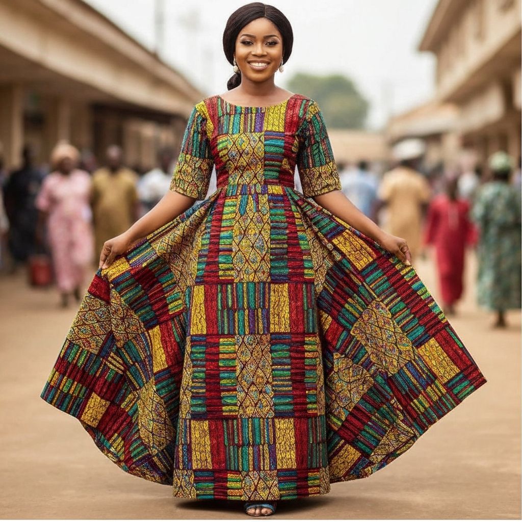 Premium Nigerian Ankara Fabric Dress